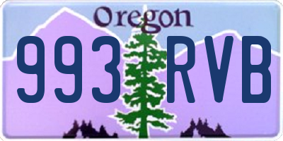 OR license plate 993RVB