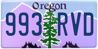 OR license plate 993RVD