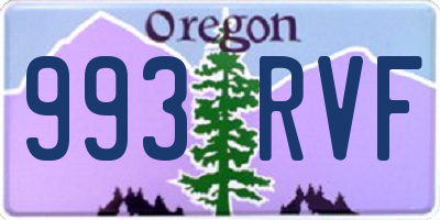 OR license plate 993RVF