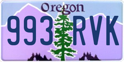 OR license plate 993RVK