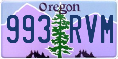 OR license plate 993RVM