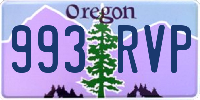 OR license plate 993RVP