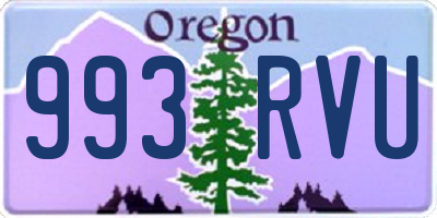 OR license plate 993RVU