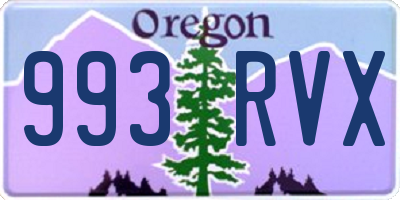 OR license plate 993RVX