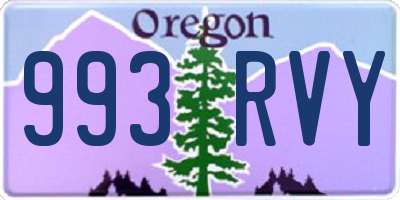 OR license plate 993RVY