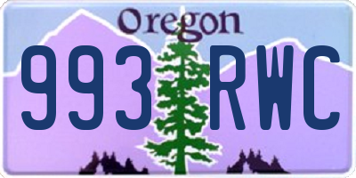 OR license plate 993RWC
