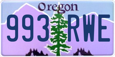 OR license plate 993RWE