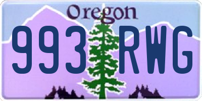 OR license plate 993RWG