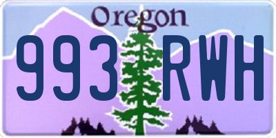 OR license plate 993RWH
