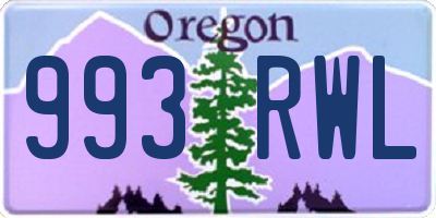 OR license plate 993RWL