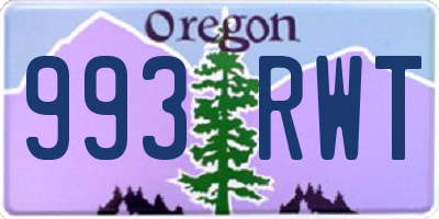OR license plate 993RWT