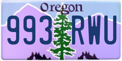 OR license plate 993RWU