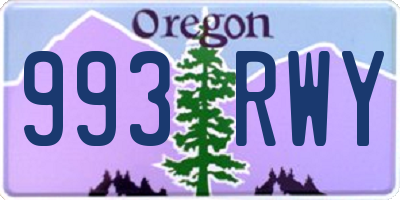 OR license plate 993RWY