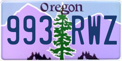 OR license plate 993RWZ