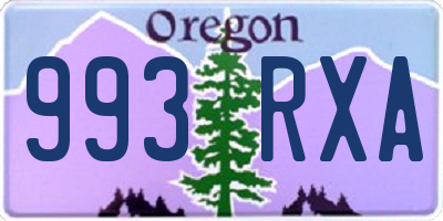 OR license plate 993RXA