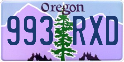 OR license plate 993RXD