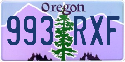 OR license plate 993RXF