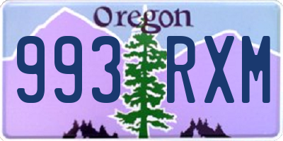 OR license plate 993RXM