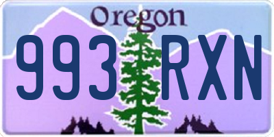 OR license plate 993RXN