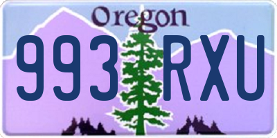 OR license plate 993RXU