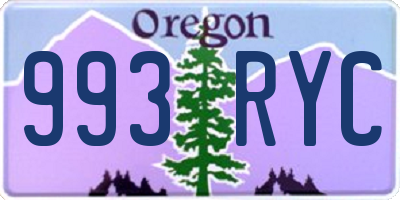 OR license plate 993RYC