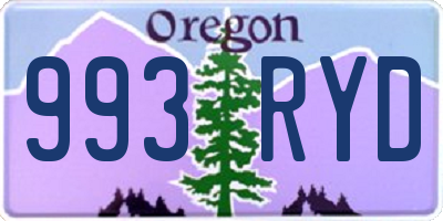 OR license plate 993RYD