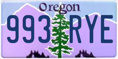 OR license plate 993RYE