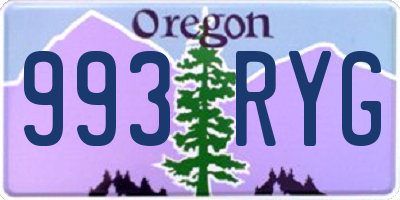 OR license plate 993RYG