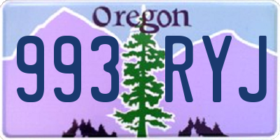 OR license plate 993RYJ