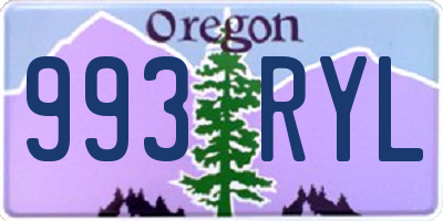 OR license plate 993RYL