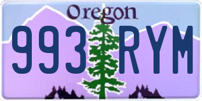OR license plate 993RYM