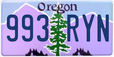 OR license plate 993RYN