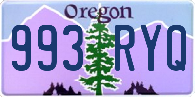 OR license plate 993RYQ