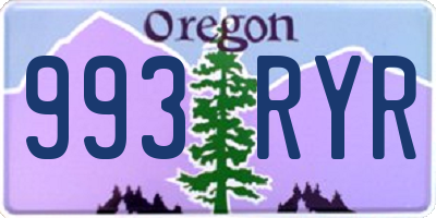 OR license plate 993RYR