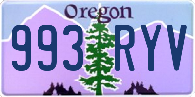 OR license plate 993RYV