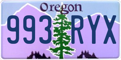 OR license plate 993RYX