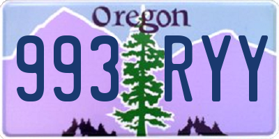 OR license plate 993RYY