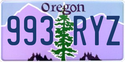 OR license plate 993RYZ