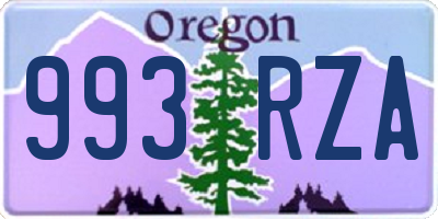 OR license plate 993RZA
