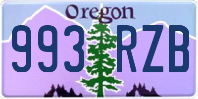 OR license plate 993RZB