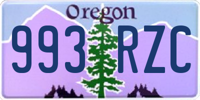 OR license plate 993RZC