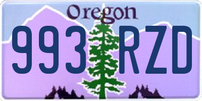 OR license plate 993RZD