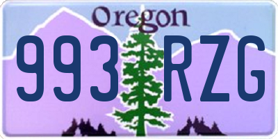 OR license plate 993RZG
