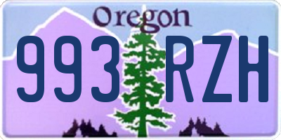 OR license plate 993RZH