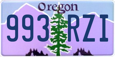 OR license plate 993RZI