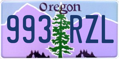 OR license plate 993RZL