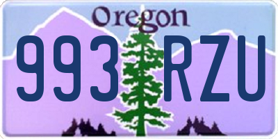 OR license plate 993RZU