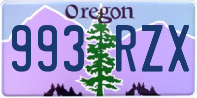OR license plate 993RZX