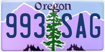 OR license plate 993SAG