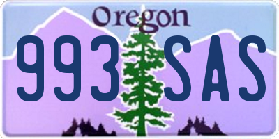 OR license plate 993SAS